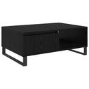 vidaXL Dohányzóasztal Fekete tölgy 90 x 60 x 35 cm Faanyag