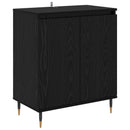 vidaXL Széf Fekete tölgy 60 x 35 x 70 cm Faanyag