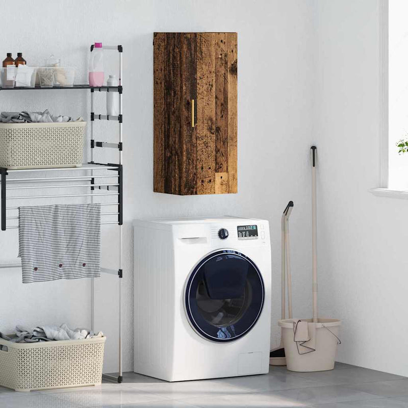 vidaXL Fali szekrény Öreg fa 34,5 x 34 x 90 cm Faanyag