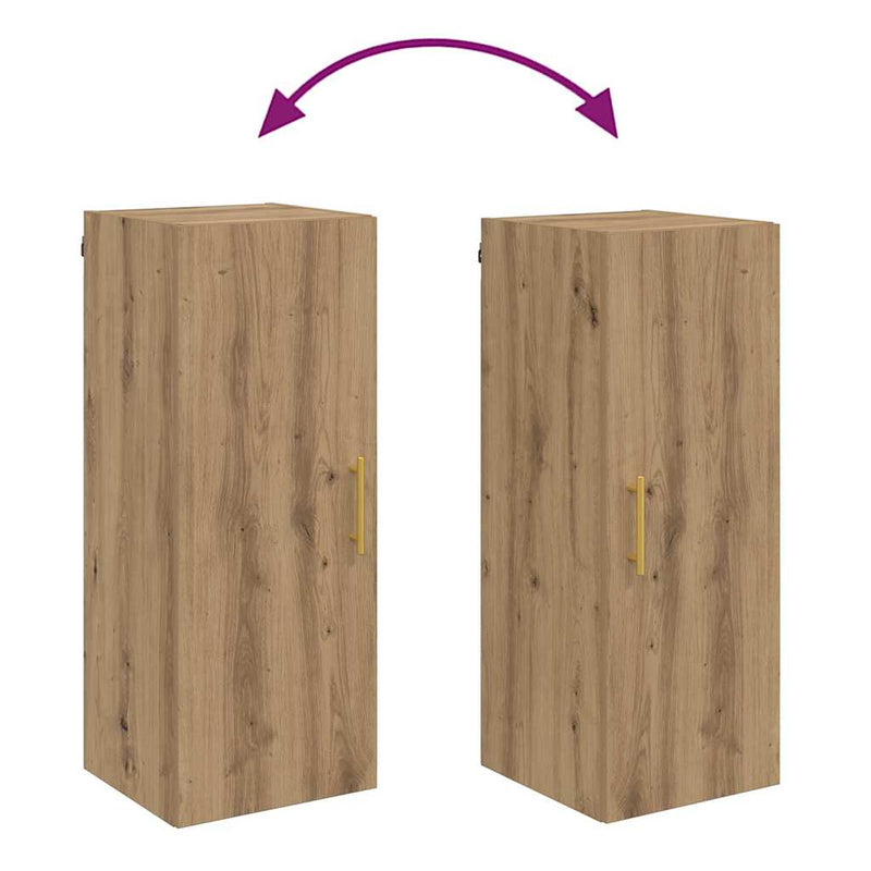 vidaXL Fali szekrény Artisan tölgy 34,5 x 34 x 90 cm Faanyag