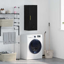 vidaXL Fali szekrény Fekete tölgy 34,5 x 34 x 90 cm Faanyag