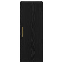 vidaXL Fali szekrény Fekete tölgy 34,5 x 34 x 90 cm Faanyag