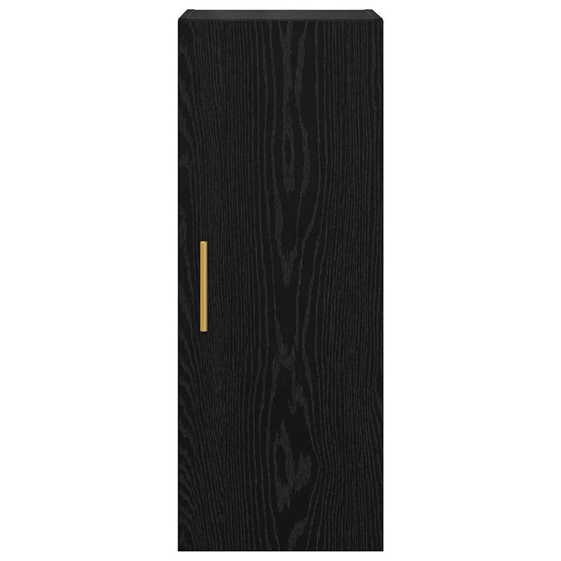 vidaXL Fali szekrény Fekete tölgy 34,5 x 34 x 90 cm Faanyag