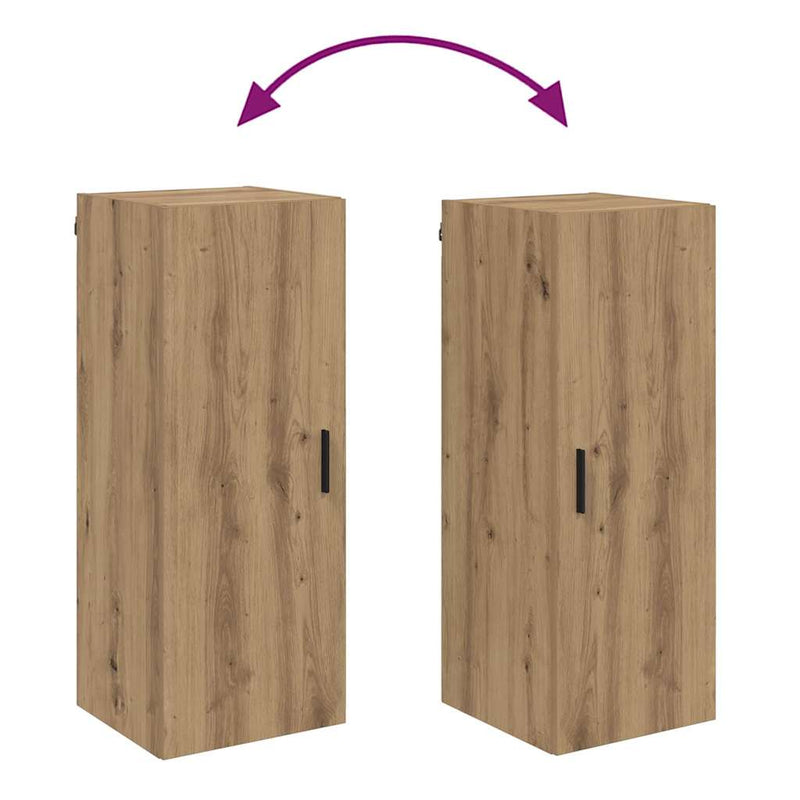 vidaXL Fali szekrény Artisan tölgy 34,5 x 34 x 90 cm Faanyag