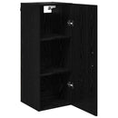 vidaXL Fali szekrény Fekete tölgy 34,5 x 34 x 90 cm Faanyag