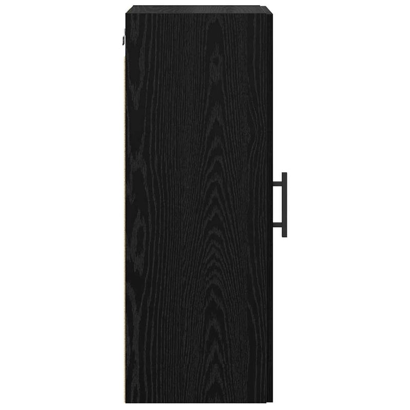 vidaXL Fali szekrény Fekete tölgy 34,5 x 34 x 90 cm Faanyag