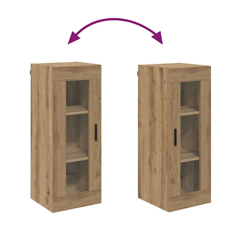 vidaXL Fali szekrény Artisan tölgy 34,5 x 34 x 90 cm