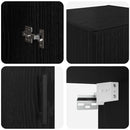 vidaXL Fali szekrény Fekete tölgy 34,5 x 34 x 90 cm Műanyag Fa és Üveg