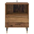 vidaXL Éjjeliszekrény fiókkal 2 pcs Régi fa 40 x 35 x 50 cm Faanyag