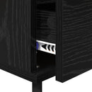 vidaXL Éjjeliszekrény 2 pcs Fekete tölgy 40 x 35 x 50 cm Faanyag