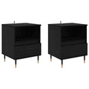 vidaXL Éjjeliszekrény 2 pcs Fekete tölgy 40 x 35 x 50 cm Faanyag