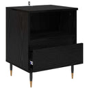 vidaXL Éjjeliszekrény 2 pcs Fekete tölgy 40 x 35 x 50 cm Faanyag