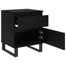vidaXL Éjjeliszekrény 2 pcs Fekete tölgy 40 x 35 x 50 cm Faanyag