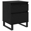 vidaXL Éjjeliszekrény 2 pcs Fekete tölgy 40 x 35 x 50 cm Faanyag