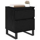 vidaXL Éjjeliszekrény 2 pcs Fekete tölgy 40 x 35 x 50 cm Faanyag