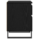 vidaXL Éjjeliszekrény 2 pcs Fekete tölgy 40 x 35 x 50 cm Faanyag