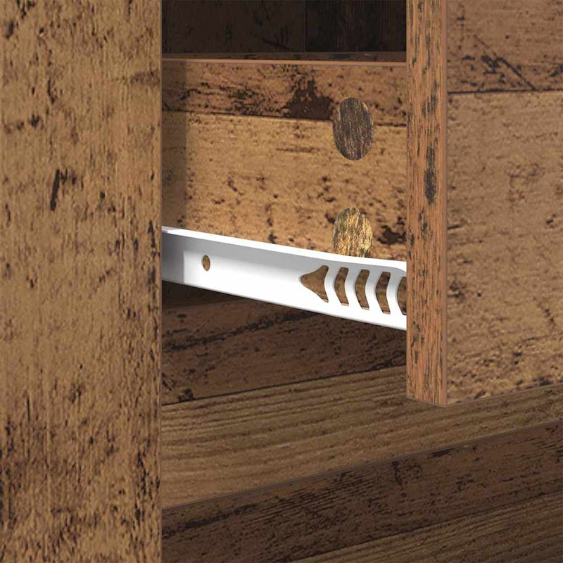 vidaXL Dohányzóasztal with Drawer Régi fa 102 x 44.5 x 50 cm Faanyag