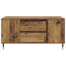 vidaXL Dohányzóasztal fiókkal Öreg fa 102 x 44,5 x 50 cm Faanyag