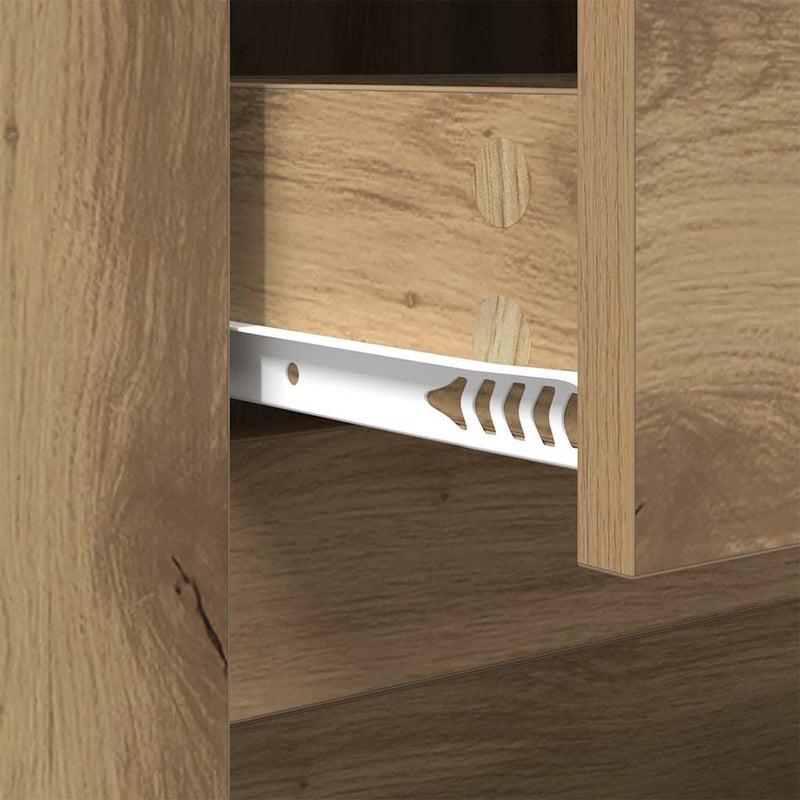 vidaXL Dohányzóasztal kézműves tölgy 102 x 44.5 x 50 cm Faanyag