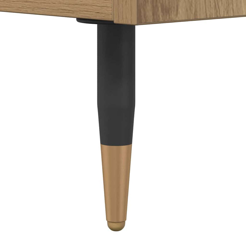 vidaXL Dohányzóasztal kézműves tölgy 102 x 44.5 x 50 cm Faanyag
