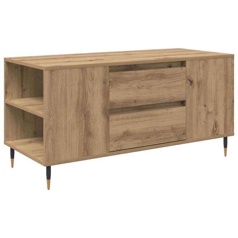 vidaXL Dohányzóasztal kézműves tölgy 102 x 44.5 x 50 cm Faanyag
