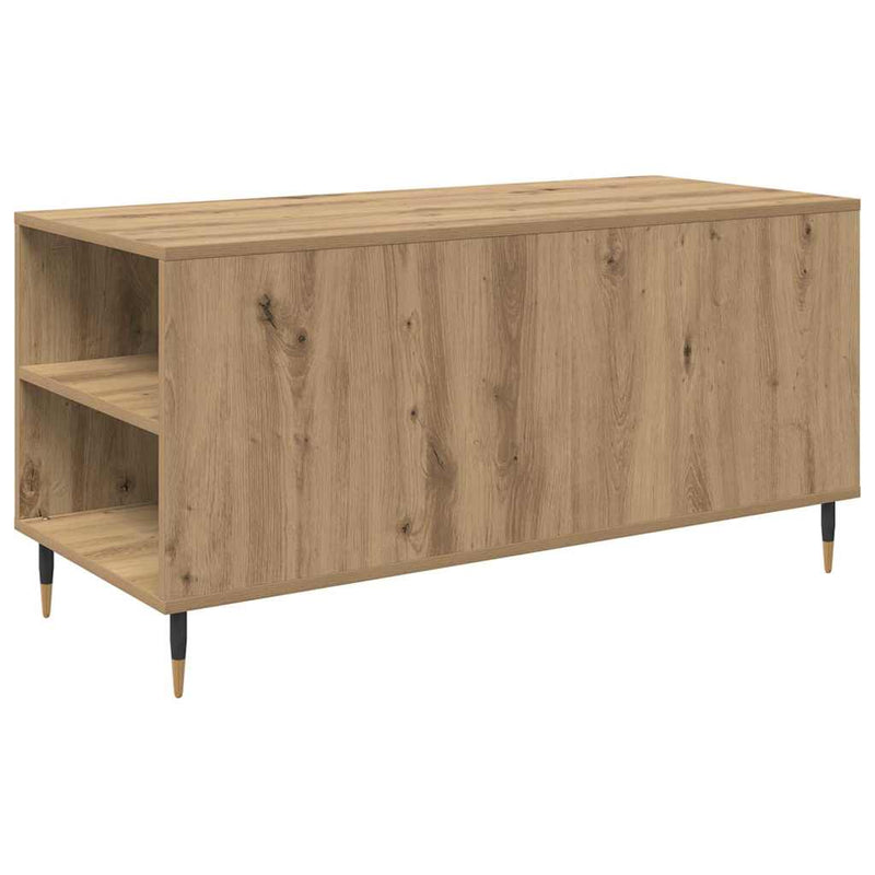 vidaXL Dohányzóasztal kézműves tölgy 102 x 44.5 x 50 cm Faanyag