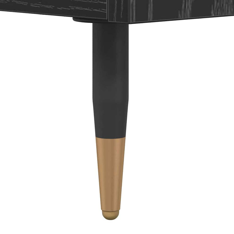 vidaXL Dohányzóasztal Musta tammi 102 x 44.5 x 50 cm Faanyag