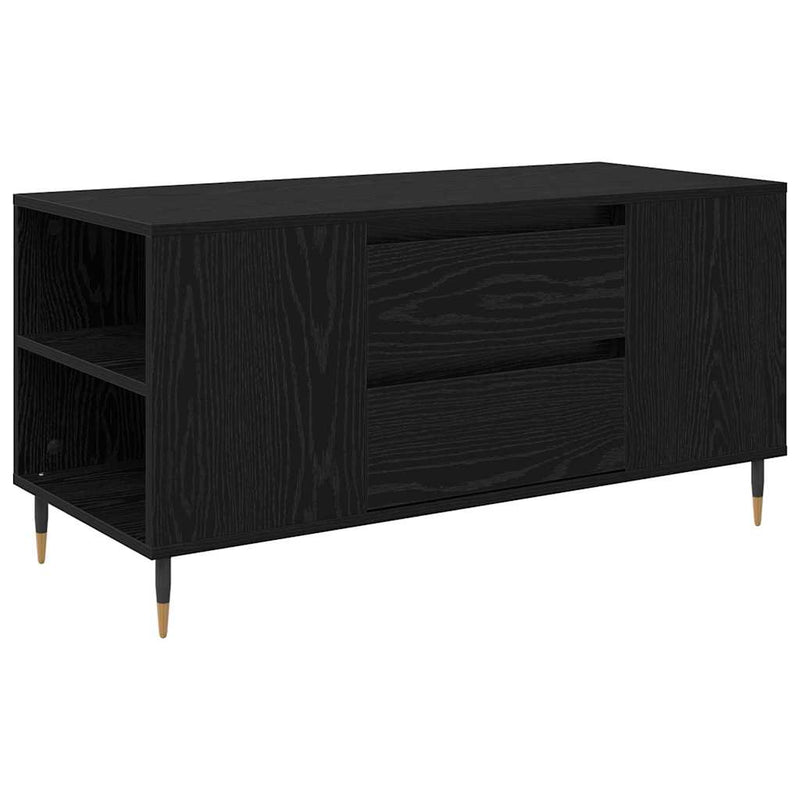 vidaXL Dohányzóasztal Musta tammi 102 x 44.5 x 50 cm Faanyag