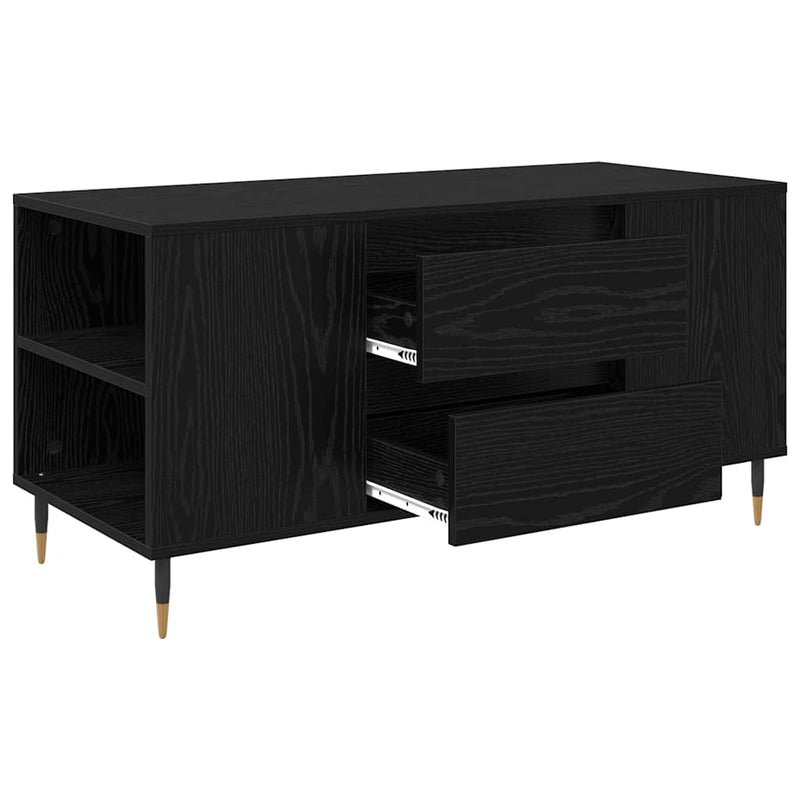 vidaXL Dohányzóasztal Musta tammi 102 x 44.5 x 50 cm Faanyag