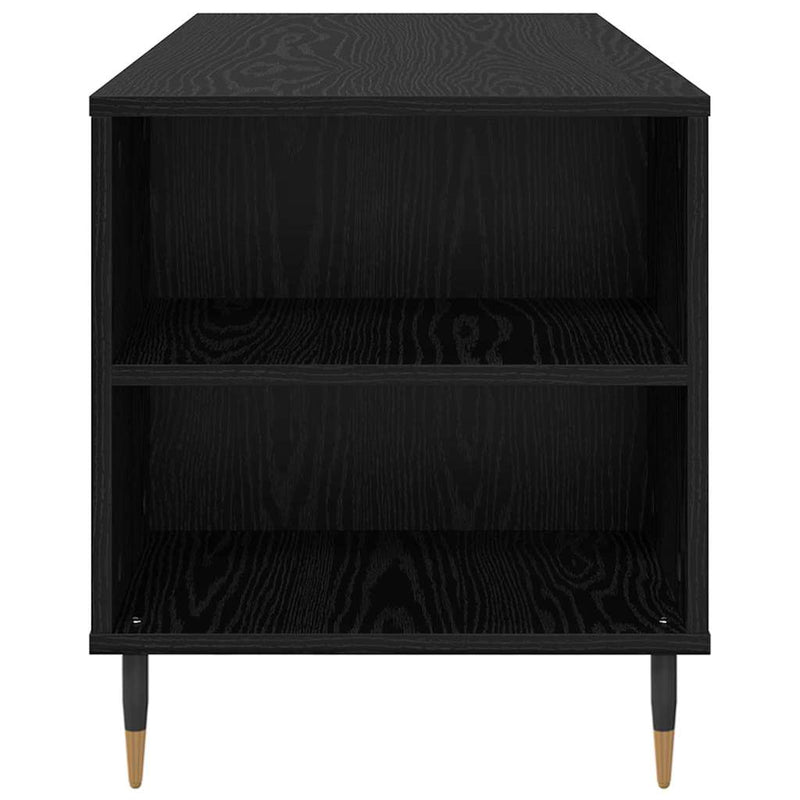 vidaXL Dohányzóasztal fiókkal Fekete tölgy 102 x 44,5 x 50 cm Faanyag