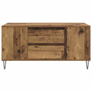 vidaXL Dohányzóasztal fiókkal Öreg fa 102 x 44,5 x 50 cm Faanyag