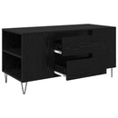 vidaXL Dohányzóasztal fiókkal Fekete tölgy 102 x 44,5 x 50 cm Faanyag
