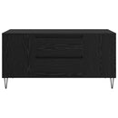 vidaXL Dohányzóasztal fiókkal Fekete tölgy 102 x 44,5 x 50 cm Faanyag