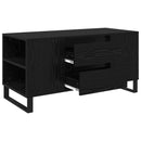 vidaXL Dohányzóasztal Fekete tölgy 102 x 44,5 x 50 cm Szerelt Fa