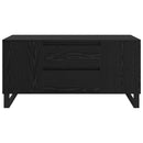 vidaXL Dohányzóasztal Fekete tölgy 102 x 44,5 x 50 cm Faanyag