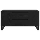 vidaXL Dohányzóasztal Fekete tölgy 102 x 44,5 x 50 cm Szerelt Fa
