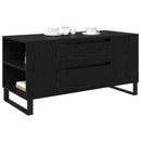 vidaXL Dohányzóasztal Fekete tölgy 102 x 44,5 x 50 cm Szerelt Fa