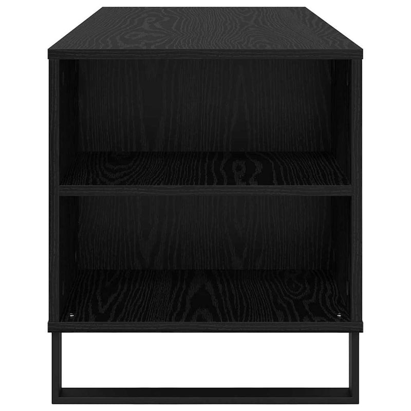 vidaXL Dohányzóasztal Fekete tölgy 102 x 44,5 x 50 cm Faanyag