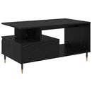 vidaXL Dohányzóasztal fiókkal Fekete tölgy 90 x 49 x 45 cm Faanyag