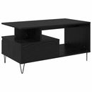 vidaXL Dohányzóasztal fiókkal Fekete tölgy 90 x 49 x 45 cm Faanyag
