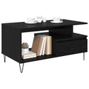 vidaXL Dohányzóasztal fiókkal Fekete tölgy 90 x 49 x 45 cm Faanyag