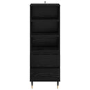 vidaXL Magasfiú fiókkal Fekete tölgy 40 x 36 x 110 cm Faanyag