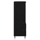 vidaXL Magasfiú fiókkal Fekete tölgy 40 x 36 x 110 cm Faanyag