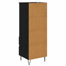 vidaXL Magasfiú fiókkal Fekete tölgy 40 x 36 x 110 cm Faanyag