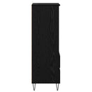 vidaXL Magasfiú fiókkal Fekete tölgy 40 x 36 x 110 cm Faanyag