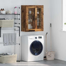 vidaXL Fali szekrény Öreg fa 69,5 x 34 x 90 cm Műanyag Fa és Üveg