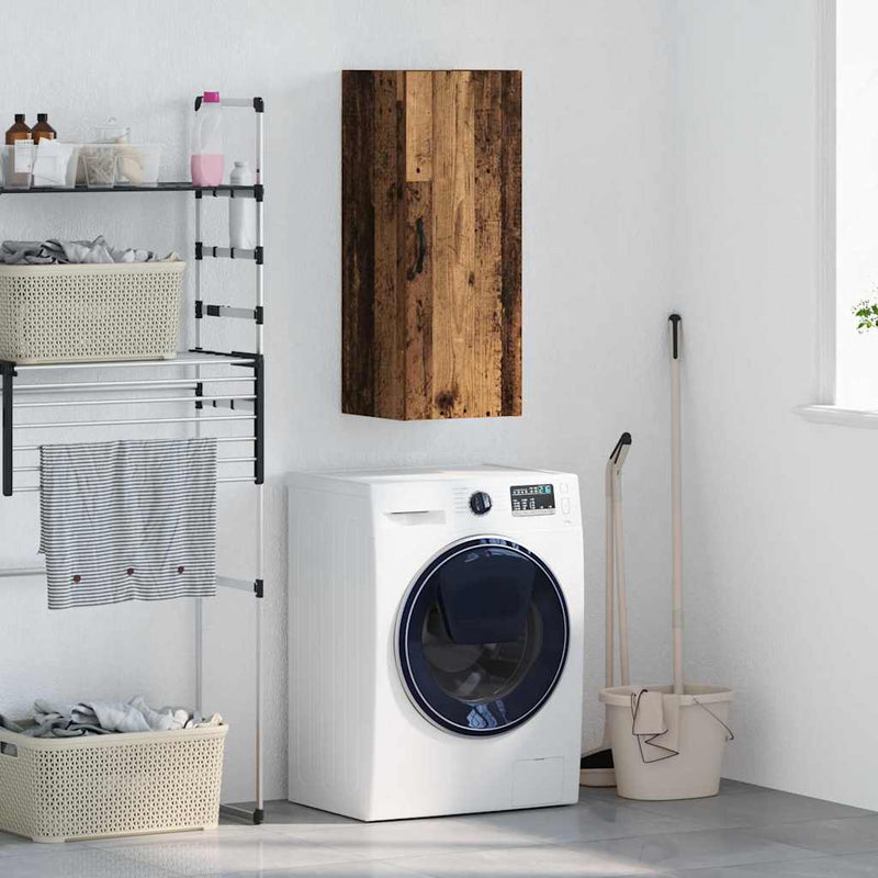 vidaXL Fali szekrény Öreg fa 34,5 x 34 x 90 cm Faanyag