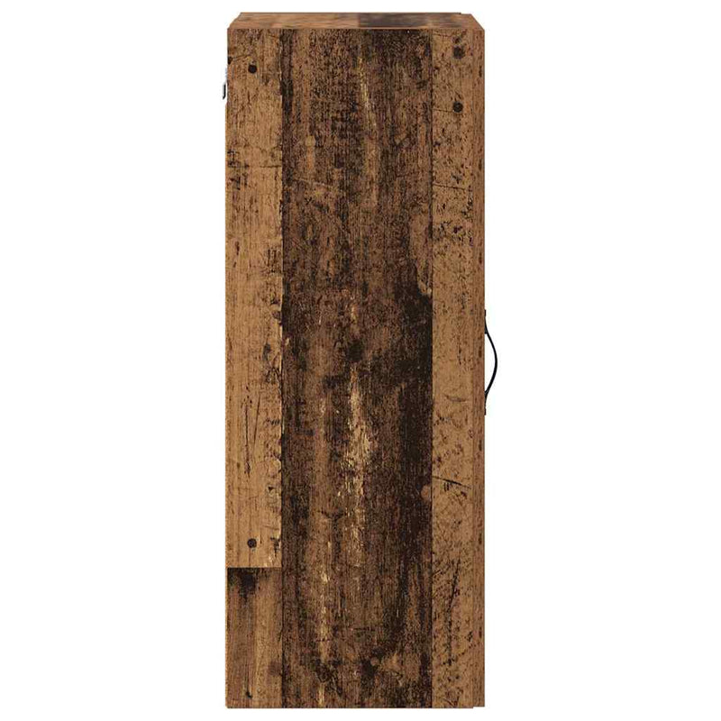 vidaXL Fali szekrény Öreg fa 34,5 x 34 x 90 cm Faanyag