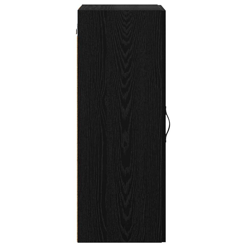 vidaXL Fali szekrény Fekete tölgy 34,5 x 34 x 90 cm Faanyag