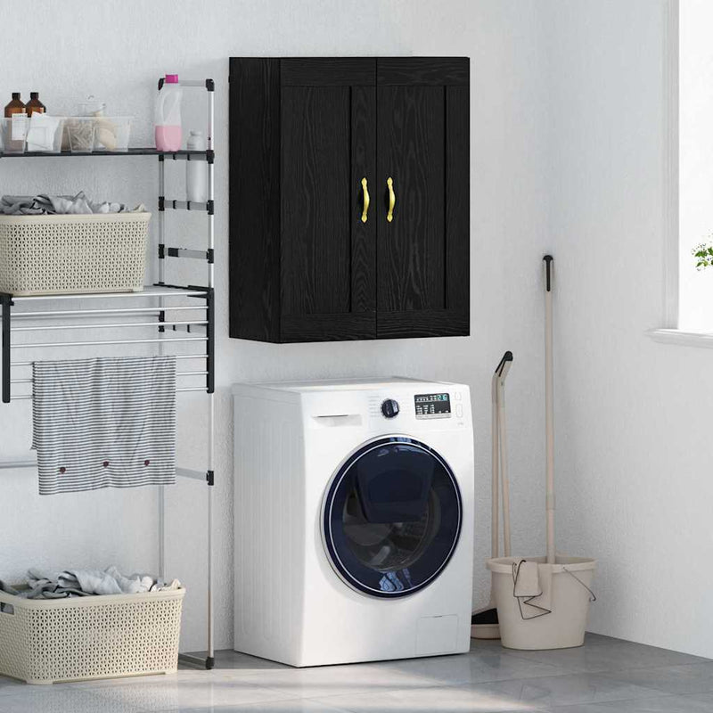 vidaXL Fali szekrény Fekete tölgy 69,5 x 34 x 90 cm Faanyag